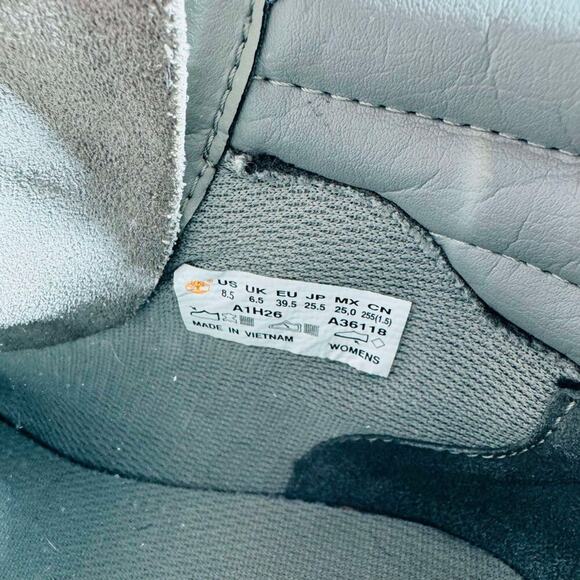 Timberland Dausette Women’s 8.5 Gray Nubuck High Sneaker Boot Ortholite A1H26 - Picture 3 of 9